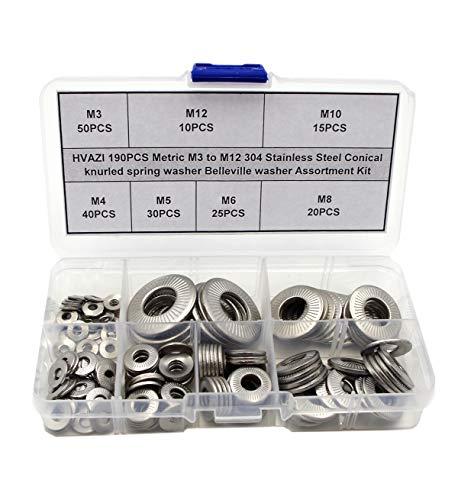Algopix Similar Product 15 - HVAZI 190PCS Metric M3 to M12 304