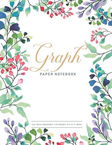 Algopix Similar Product 9 - Graph Paper Notebook Flower Cover 