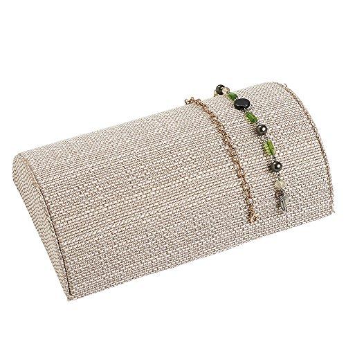 Algopix Similar Product 1 - SSWBasics Half Moon Linen Bracelet