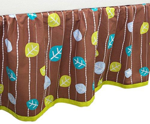 Algopix Similar Product 10 - Tree Tops Leaf Print Crib Dust Ruffle