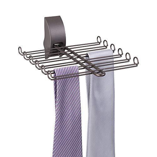 Algopix Similar Product 1 - mDesign Metal Adjustable Wall Mount Tie