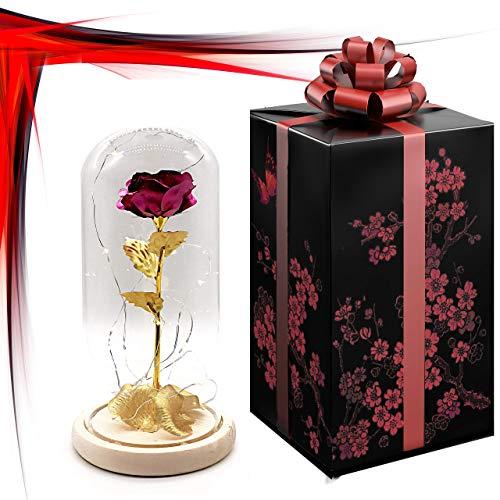 Algopix Similar Product 20 - Gold Dipped Red Artificial Rose