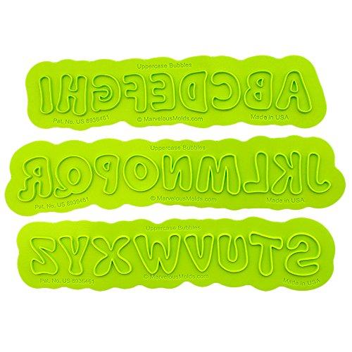 Algopix Similar Product 7 - Bubble Uppercase Letters Flexabet Mold