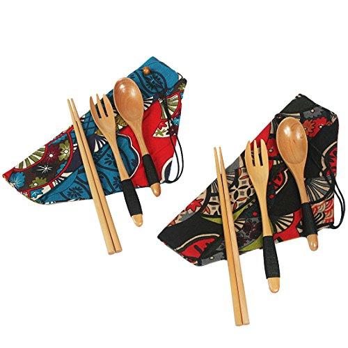Algopix Similar Product 10 - kilofly Wooden Japanese Fork Spoon