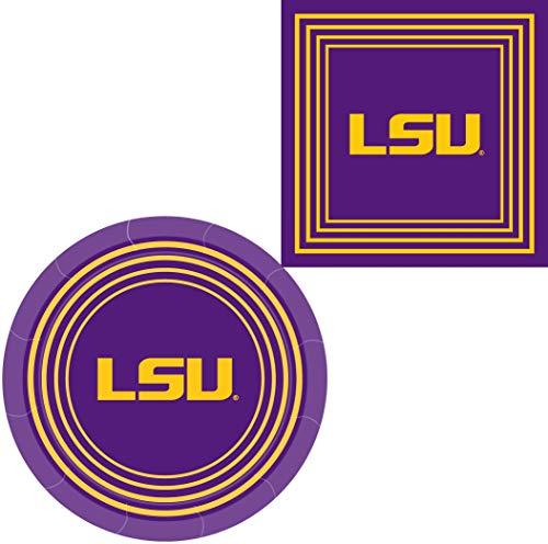 Algopix Similar Product 3 - Westrick LSU Tigers Napkins  Plates 