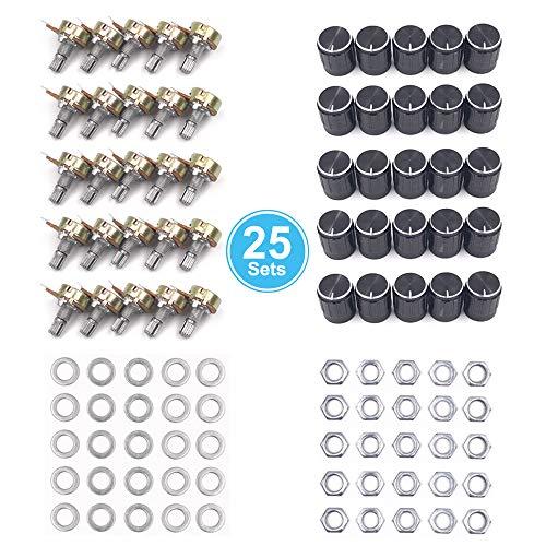 Algopix Similar Product 16 - Seloky 25 PCS B10K 10K Ohm Knurled