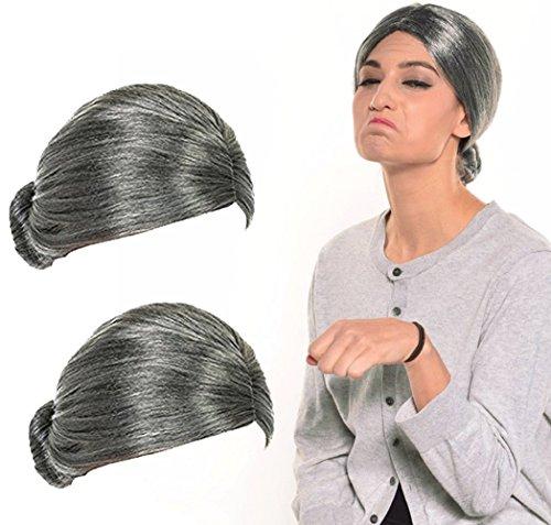 Algopix Similar Product 4 - Old Lady Wig Costume Old Lady Wig