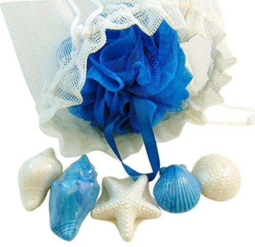 Algopix Similar Product 1 - Bath Pouf Sponge  Soap Nautical Beach
