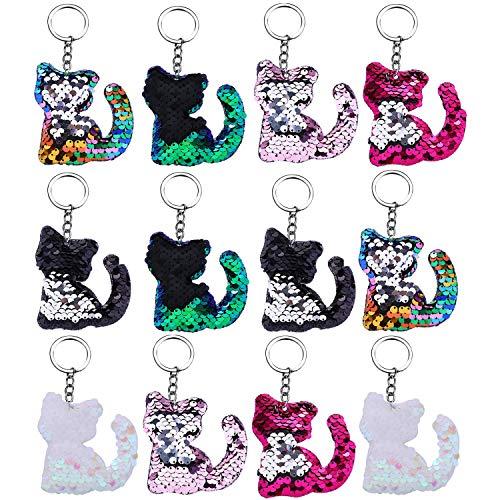 Algopix Similar Product 7 - Lainrrew 12 Pcs Cat Shaped Sequin