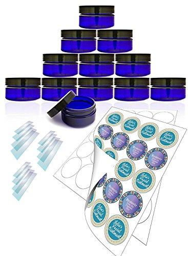 Algopix Similar Product 2 - Blue Jars Cobalt blue 2 oz PET Plastic