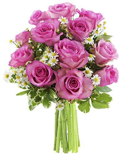 Algopix Similar Product 8 - Pink Cotton Roses Bouquet of 12 Pink