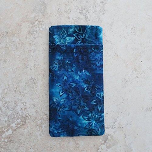Algopix Similar Product 13 - Double Eyeglass CaseBlue Batik Fabric