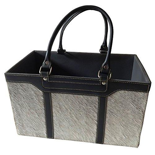 Algopix Similar Product 5 - Benzara Modish Grey Magazine Basket