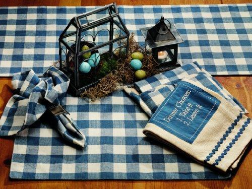 Algopix Similar Product 18 - IHF New Table Runner Picnic Blue Design