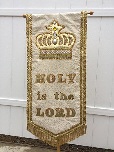 Algopix Similar Product 5 - Holy is the Lord/White/Small Banner