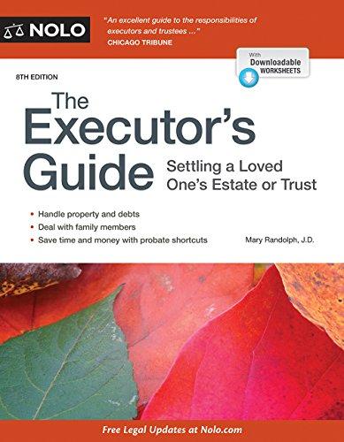 Algopix Similar Product 20 - Executors Guide The Settling a Loved