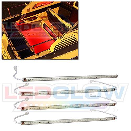 Algopix Similar Product 18 - LEDGlow 4pc Red LED Boat Deck and Cabin