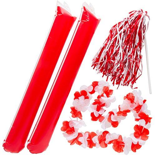 Algopix Similar Product 15 - Shindigz Red and White Fan Spirit Sets