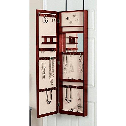 Algopix Similar Product 13 - Mirrored Jewelry Armoire Over the Door