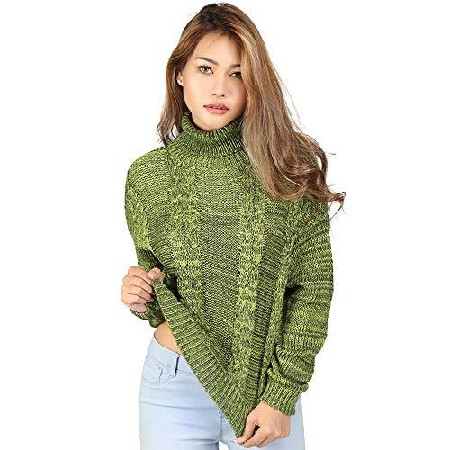 Algopix Similar Product 5 - London Rag Cable Knit Turtle Neck