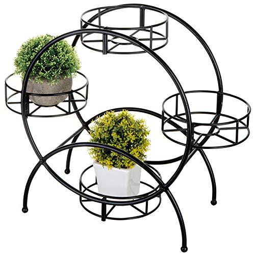 Algopix Similar Product 16 - MyGift Round Metal Tabletop Planter
