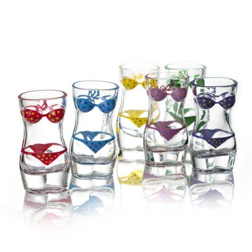 Algopix Similar Product 5 - Lady Torso Bikini Shot Glass Set of 6