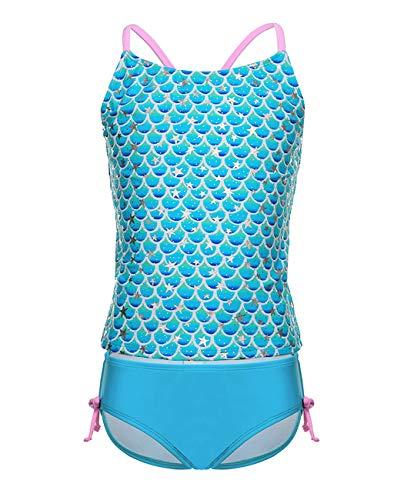 Algopix Similar Product 12 - Girls Two Piece Swimwear Blue Hot