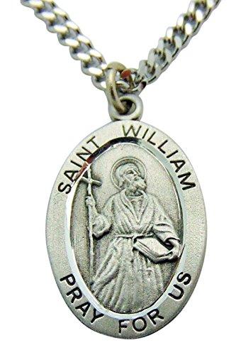 Algopix Similar Product 12 - Saint William Solid Pewter Medal 1 inch