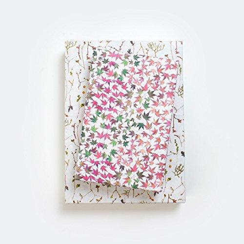 Algopix Similar Product 10 - Pink Leaves Designer Gift Wrap 6 Sheet