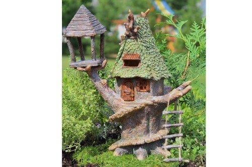 Algopix Similar Product 2 - Miniature Fairy Garden Double Tree House
