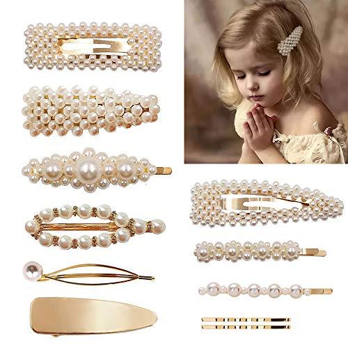 Algopix Similar Product 8 - MJartoria 11 Pcs Pearls Hair Clips for