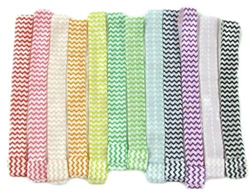 Algopix Similar Product 17 - 12 Assorted Chevron Fold Over Elastic