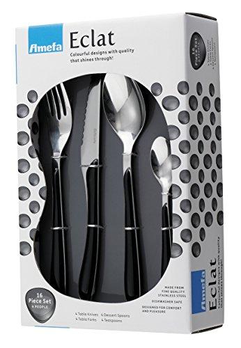 Algopix Similar Product 15 - Amefa 16Piece Eclat Black Flatware