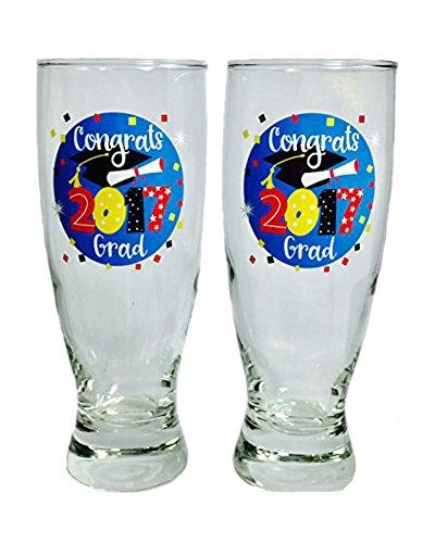 Algopix Similar Product 7 - Congrats 2017 Grad Clear Drinking Glass