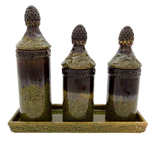 Algopix Similar Product 1 - Benzara BM164880 Ceramic Canister With