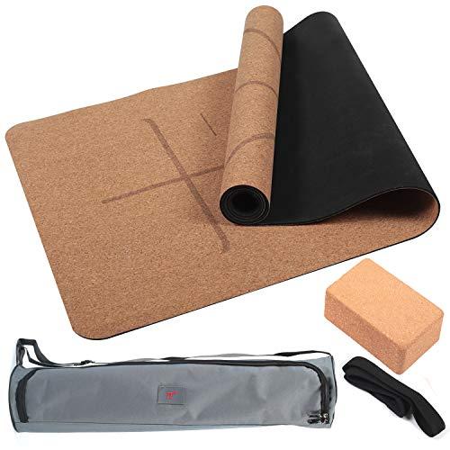 Algopix Similar Product 2 - 4PCS Ecofriendly Cork Yoga Mat Set