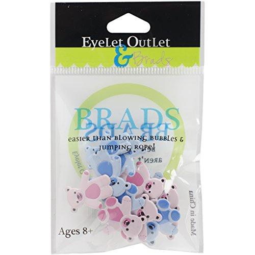 Algopix Similar Product 17 - EYELET OUTLET Bear Brads, Pink/Blue