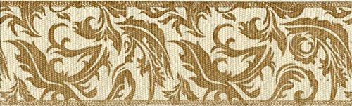 Algopix Similar Product 14 - Natural Linen Wpaisley Scroll Ribbon
