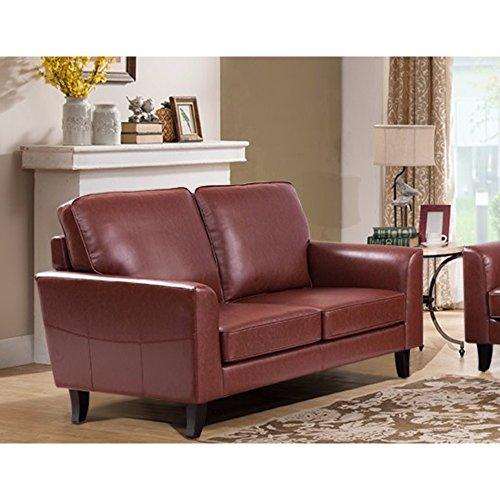 Algopix Similar Product 6 - Benzara Modish PU Leather Loveseat with