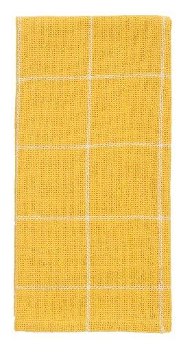 Algopix Similar Product 9 - IHF Burlap Check Yellow Design Dish