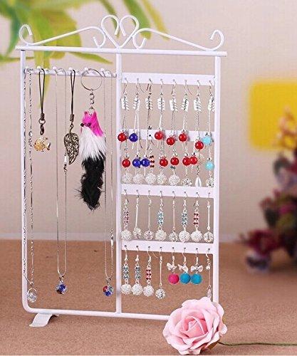 Algopix Similar Product 3 - Metal White Jewelry Organizer for