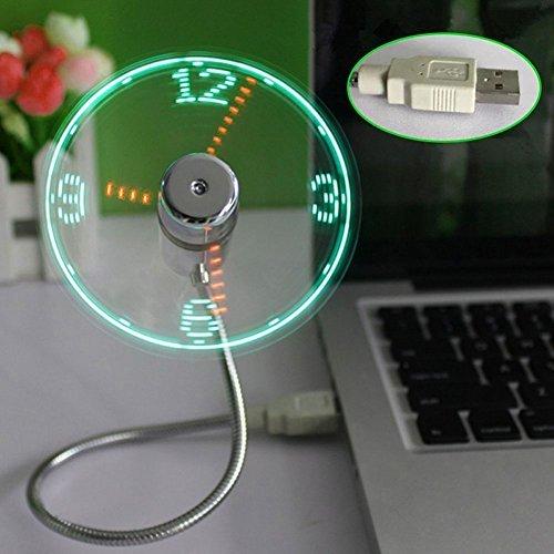 Algopix Similar Product 5 - xlpace LED USB Fan Clock Mini Flexible