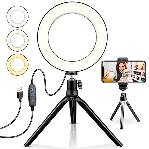 Algopix Similar Product 17 - Selfie Ring Light 6 with Tripod Stand
