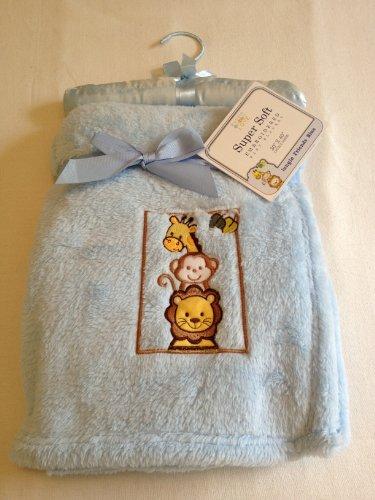 Algopix Similar Product 20 - Baby Blue Jungle Friends Embroidered