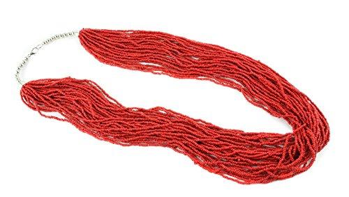 Algopix Similar Product 16 - Simplicity Multi Strand Red Color