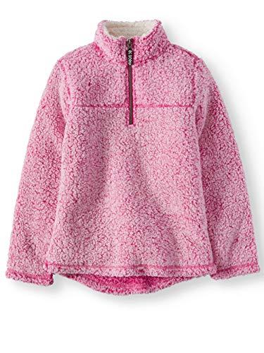 Algopix Similar Product 20 - Wonder Nation Girls Quarter Zip Sherpa