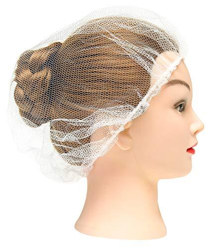 Algopix Similar Product 18 - 100 Pack White Nylon Hairnets 21 Size