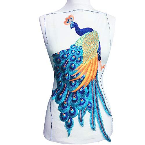 Algopix Similar Product 10 - Sew On Peacock Embroidery Patch Lace