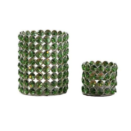 Algopix Similar Product 4 - 2 Pc Crystal Beaded Tealights Set in