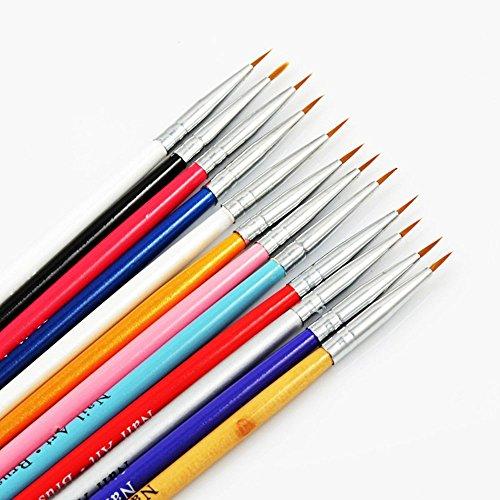 Algopix Similar Product 20 - Crazy Genie 12 Pcs Colorful Nail Art